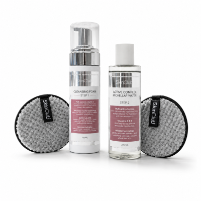 Dobbelt rens ritualet (Cleansing Foam™, Active Complex™ Micellar Water inkl. 2 x rensesvampe)